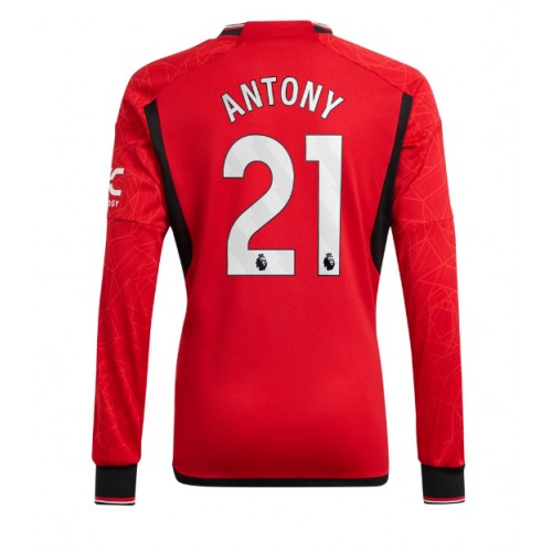 Pánský Fotbalový dres Manchester United Antony #21 2023-24 Domácí Dlouhý Rukáv